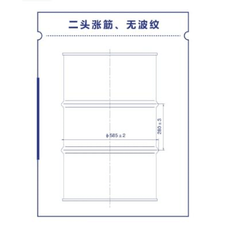 两头膨胀肋无波纹闭鼓